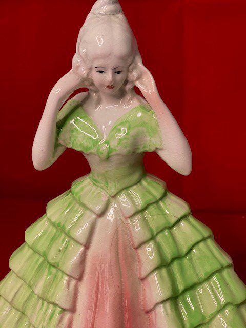 Carlton Ware Crinoline Lady Napkin Holder Figurine - Lilac Dress - 1930s -  SOLD